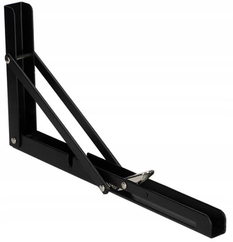 Držák skládací police 300 úhel černý