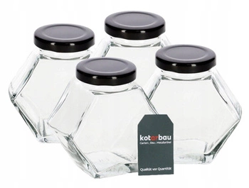 Skleněná nádoba na koření 180 ml med - 4 ks. kotarbau