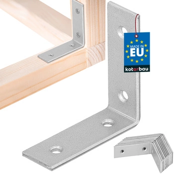 Tesařský úhelník nerezový pozinkovaný 50x50x17 mm sada 12 ks.