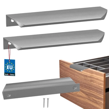 Uchyt nábytkový hliníkový stříbrný 128/148 mm sada 2 ks.