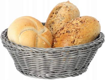 Košík kulatý na chleba pečivo ovoce ⌀205 mm šedý