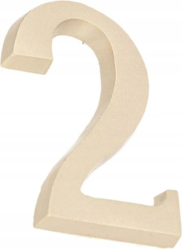 Číslo domu "2" číslo dveří 5 cm satén