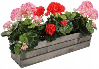 Dřevěný balkonový truhlík na květiny bylinky šedý 60 cm kotarbau