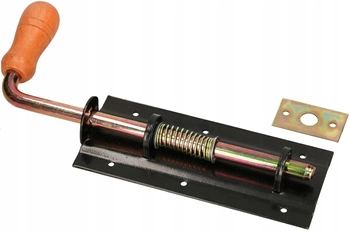 Zámek 250 mm závora brány dveře pružina - Barva černá