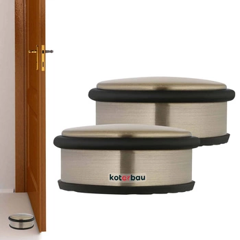 Volně stojící dveřní zarážka platina 4 cm sada 2 ks.