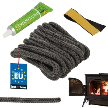 Příze na těsnění krbu a kamen + lepidlo 8 mm 2,5 m