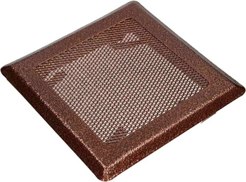 Krbová ventilační mřížka kovová 16x16 cm – Barva měděná