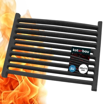 Litinový rošt na vaření pro krbový kotel - 28x21 cm