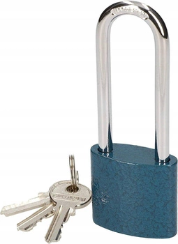 Litinový visací zámek s dlouhou rukojetí, klíč k zámku 40 mm