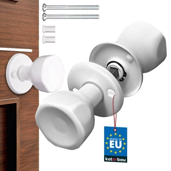 Otočný knoflík pro dveře brány bílá