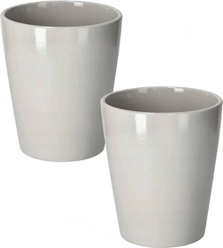 Keramický květináč 12 cm šedý - 2 ks.