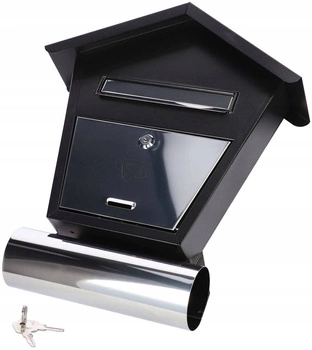 Poštovní schránka ocelová c4 trubka na dopisy noviny - Barva černá