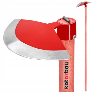 Motyka půlkulatá kopací 270 mm kovaná červená