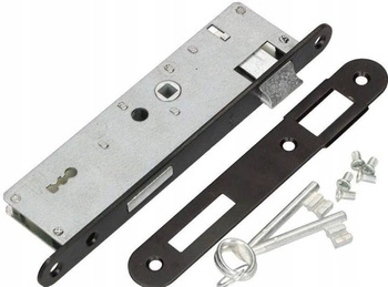 Zadlabávací zámek pro dveře 72/34 s pravou vložkou kotarbau stříbro