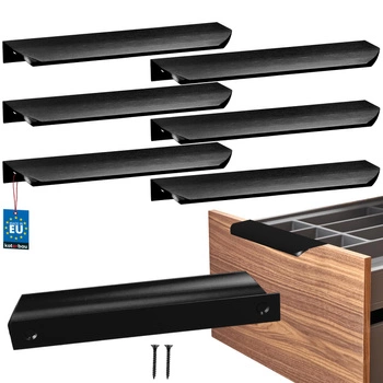 Uchyt nábytkový hliníkový černý mat 160/180 mm sada 6 ks.