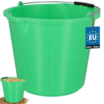 Kbelík s výpustí a trychtýřem 15 l stavební strong - Barva zelená