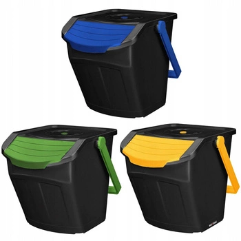 Koš na tříděný odpad 25l sada 3 ks.