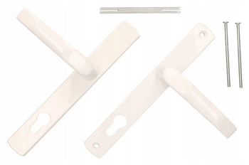 Dveřní klika bílá s dlouhým ramenem 92 vložka