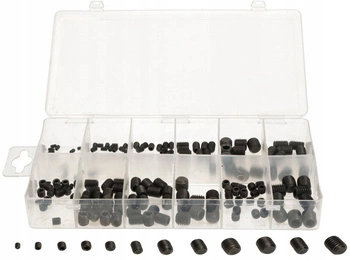 Sada imbusových šroubů bez hlavy - 160 ks. kotarbau