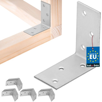 Tesařský úhelník nerezový pozinkovaný 50x50x25 mm sada 50 ks.