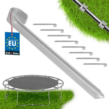 Vjezdová kotva botka pro trampolíny pozinkovaná 430 mm sada 8 ks.