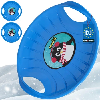 Sáně na sjíždění po sněhu modré 60 cm sada 2 ks.