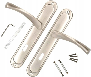 Dveřní klika saténová kulatý klíč 72 mm kotarbau