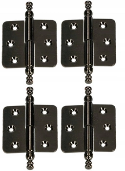 Dekorativní skládací nábytkový závěs černý pravý - 4 ks.