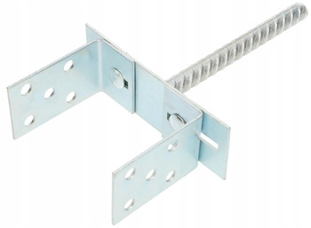 Základna sloupu s tyčí 0-200 u kotva do zdi - Barva stříbrná