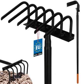 Motyka na plevel kypření s drápky ocelová tyč 6 zuby