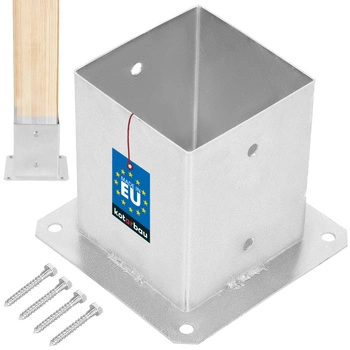 Podpěra pro pilířovou základnu s broušeným kotevním úchytem 120x120 kotarbau stříbro