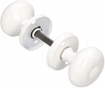 Otočná kulička dveřní kulatá pro vrata dveře - Barva bílá