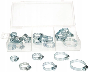 Kroucené hadicové svorky kovové svorky - 26 ks. kotarbau