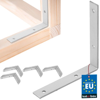 Tesařský úhelník nerezový pozinkovaný 125x125x20 mm sada 50 ks.