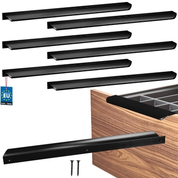 Uchyt nábytkový hliníkový černý mat 320/340 mm sada 6 ks.