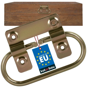 Madlo na truhly kufry zásuvky pozinkované zlaté 13 cm