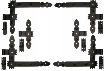 Pásový rohový závěs 400 garážový pro okenice - Barva černá