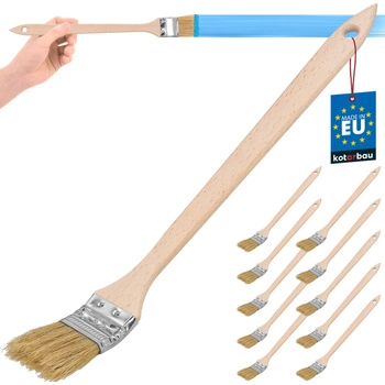 Plochý zahnutý kartáč na radiátory malý úzký 36 mm sada 10 ks.