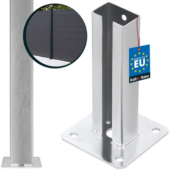 Základna sloupu šroubovaná stříbro 60x40 mm