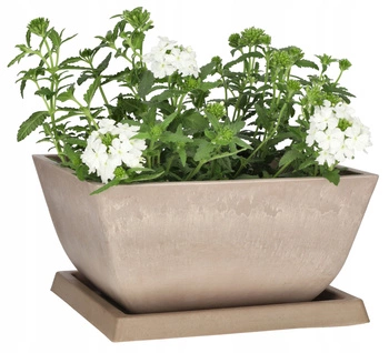 Kompozitní květináč s podstavcem 127 mm béžový kotarbau