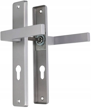 Dveřní klika stříbrná s dlouhým krkem 72 vložka