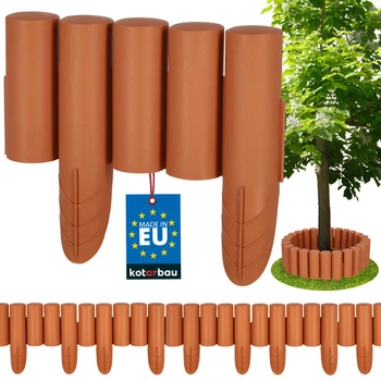 Zahradní plůtek plot plastový zatloukací terakota 2,4 m