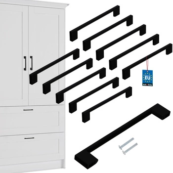 Nábytková úchytka klasická moderní černá matná 160 mm sada 10 ks.