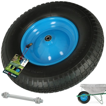 Zpevněné kolo s osou pro kolečko 40x10 cm 4.00-8