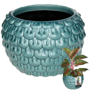 Obal keramický tyrkysový ⌀ 17 cm