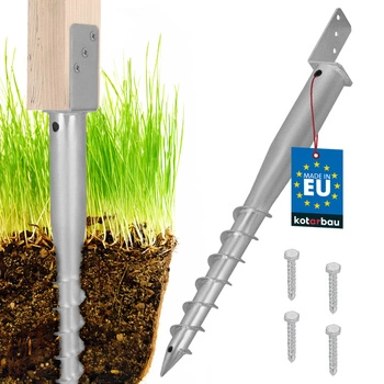 Základna sloupu kotva l šroubovaná do země ocelová Lx735 mm