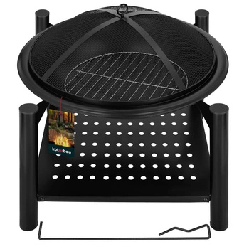 Zahradní krb s ocelovým roštem 58x58x55 cm