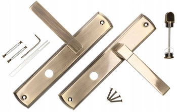 Dveřní klika patina 72 mm dlouhá rozeta wc sada