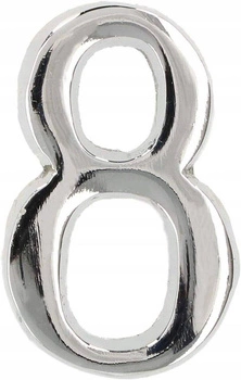 Číslo domu "8" číslo dveří 5 cm chrom