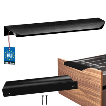 Uchyt nábytkový hliníkový černý mat 160/180 mm